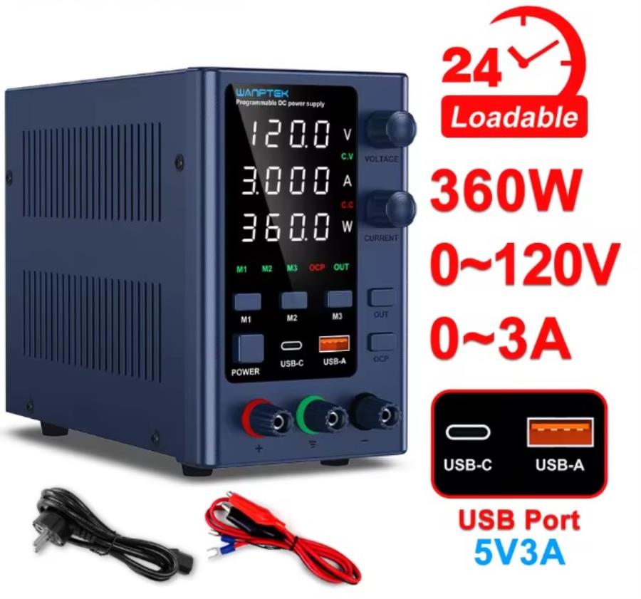 Wanptek EPS1203 - Fuente de alimentación estabilizada y programable 0 .. 120 V / 0 .. 3 A - 360 W