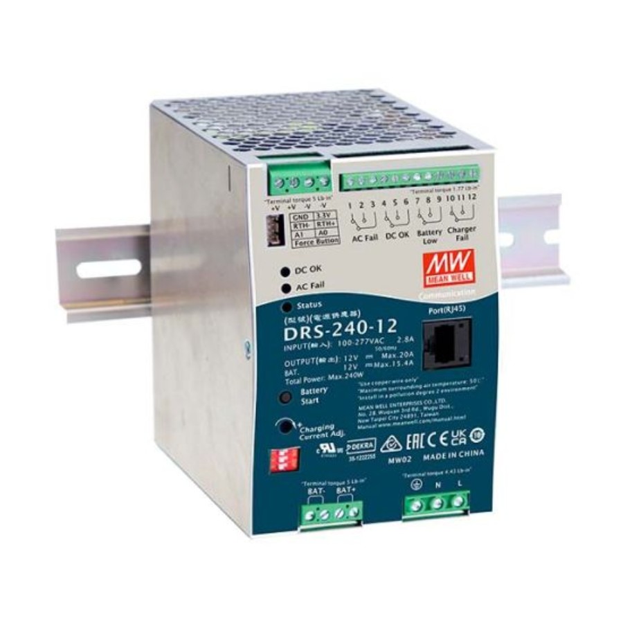 Mean Well DRS-480-48 - SAI Corriente Continua  Carril DIN - 480W - 48V