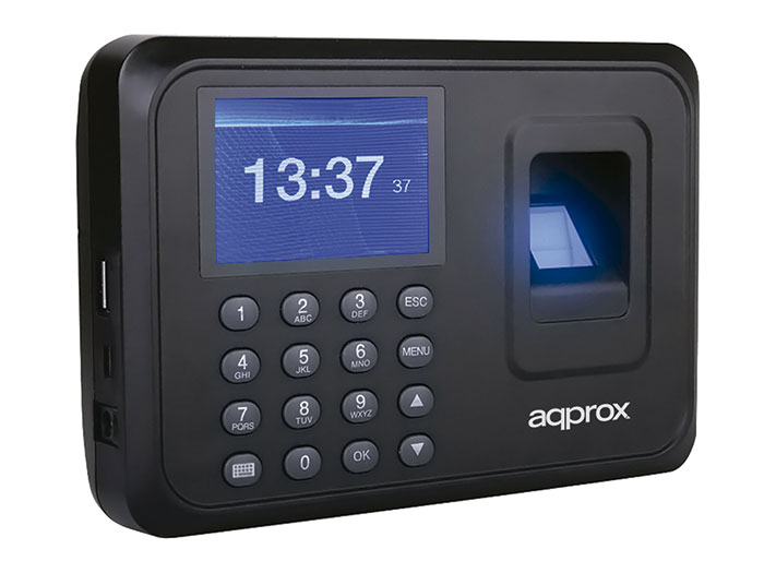 Aqprox APPATTENDANCE01 - Leitor Biométrico de Impressão Digital e Sistema Gravador de Tempo de Trabalho