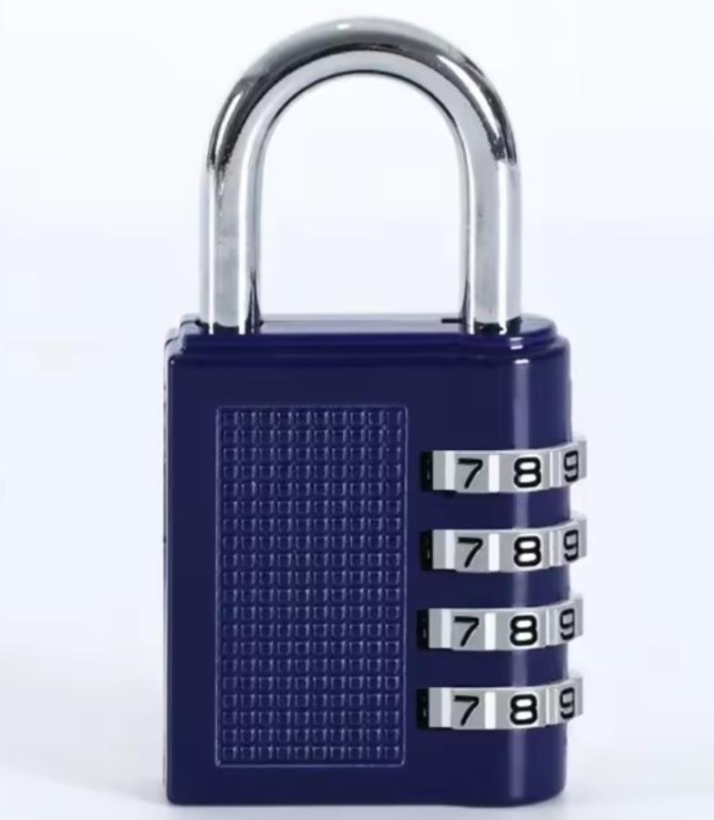 Candado numérico de 4 dígitos para el bloqueo de objetos - Azul