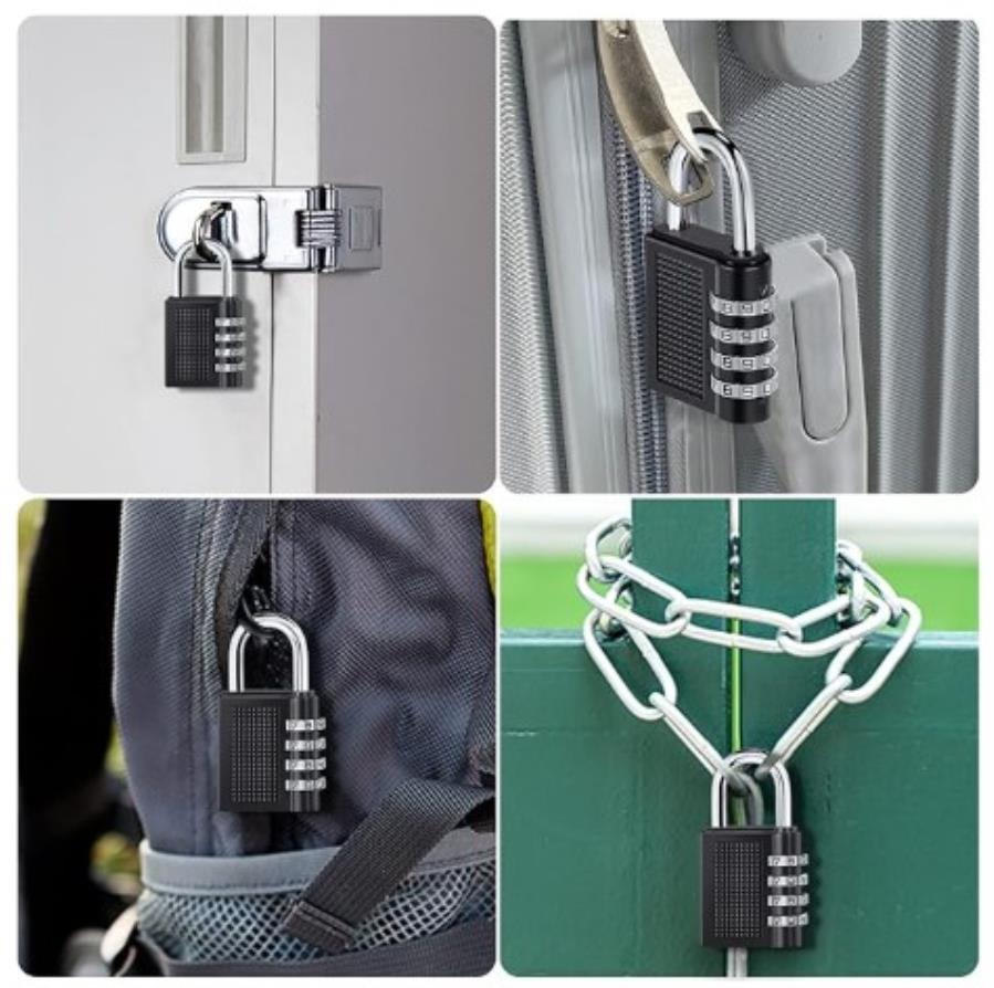 Cadenas numérique à 4 chiffres pour verrouiller des objets - Blue