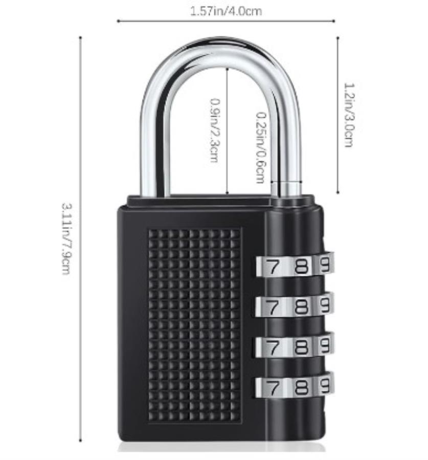 Cadenas numérique à 4 chiffres pour verrouiller des objets - Blue
