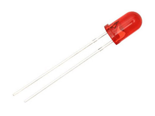 Diodo LED 5 mm - Difuso Vermelho