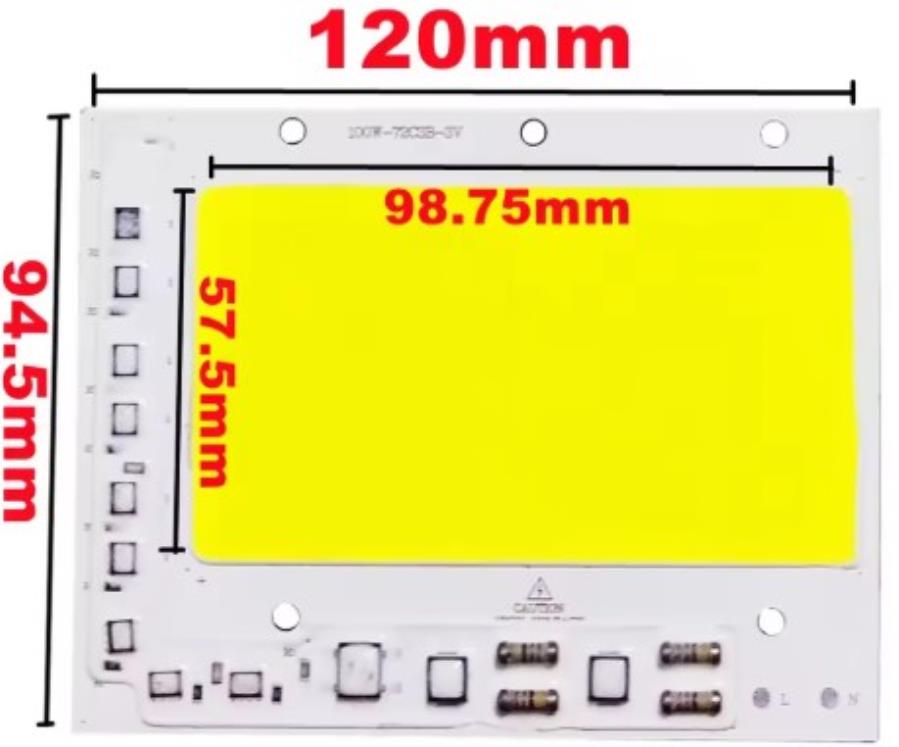 Diode LED COB 100 W Blanc chaud - 220 V - YXB591