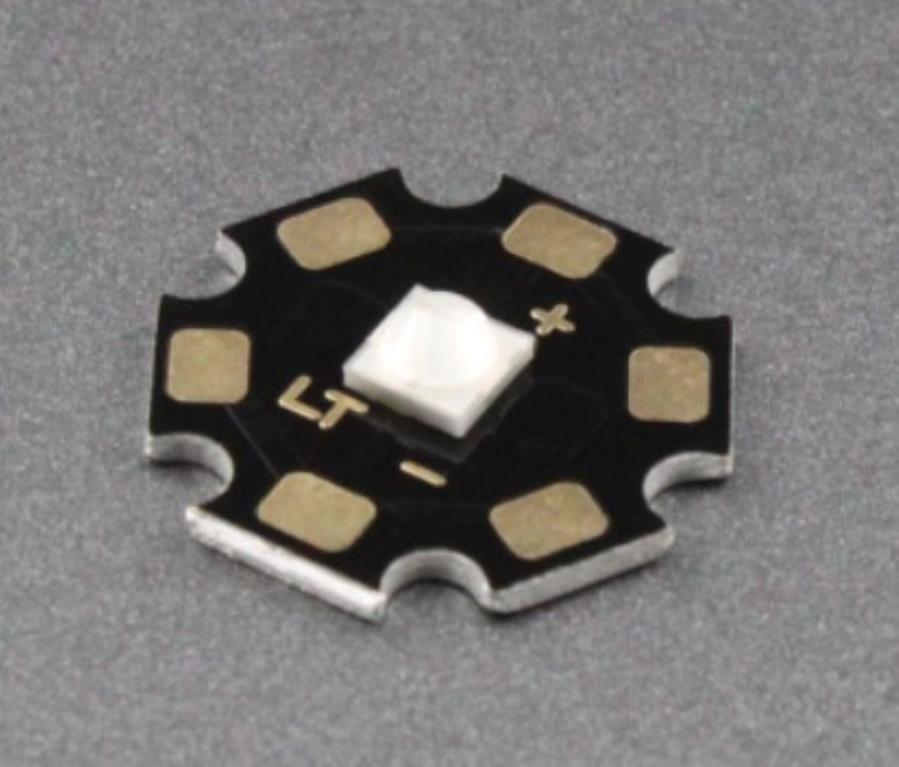 LED-TECH.DE LT-4783 - Module LED étoile 16 mm avec Luminux LUMINUX XBT-3535-UV-A130-CE275-00 - 80 mW - UV 275 nm