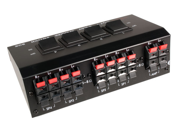 ACTV071 - Câble d&aposEnceintes speaker switch box commutateur pour 4 Paires de Haut-Parleurs