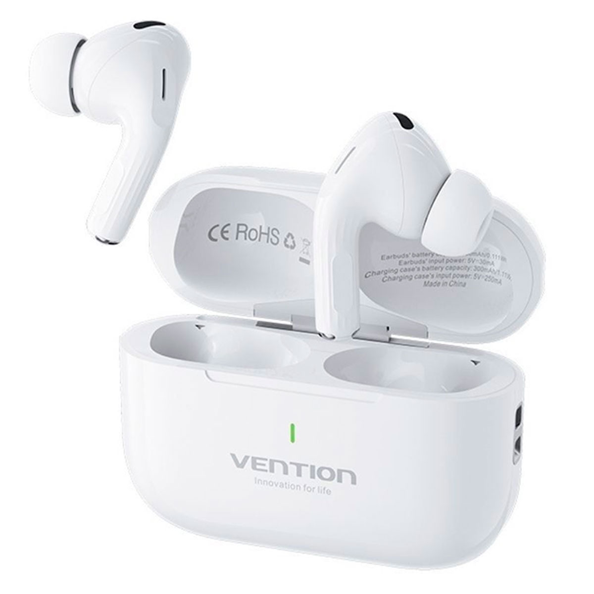 VENTION NBVW0 - Auriculares Bluetooth 5.3 True Wireless con Micrófono y USB-C