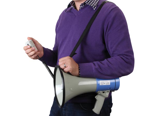 Velleman MP25SFM - Power Megaphone 25 W with Handheld Microphone - SM25N