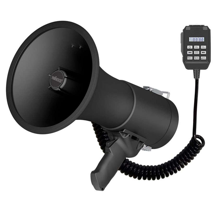 Velleman MP66S - Megáfono 50W, Micrófono de Mano, Grabación 700 segundos, USB, Bluetooth