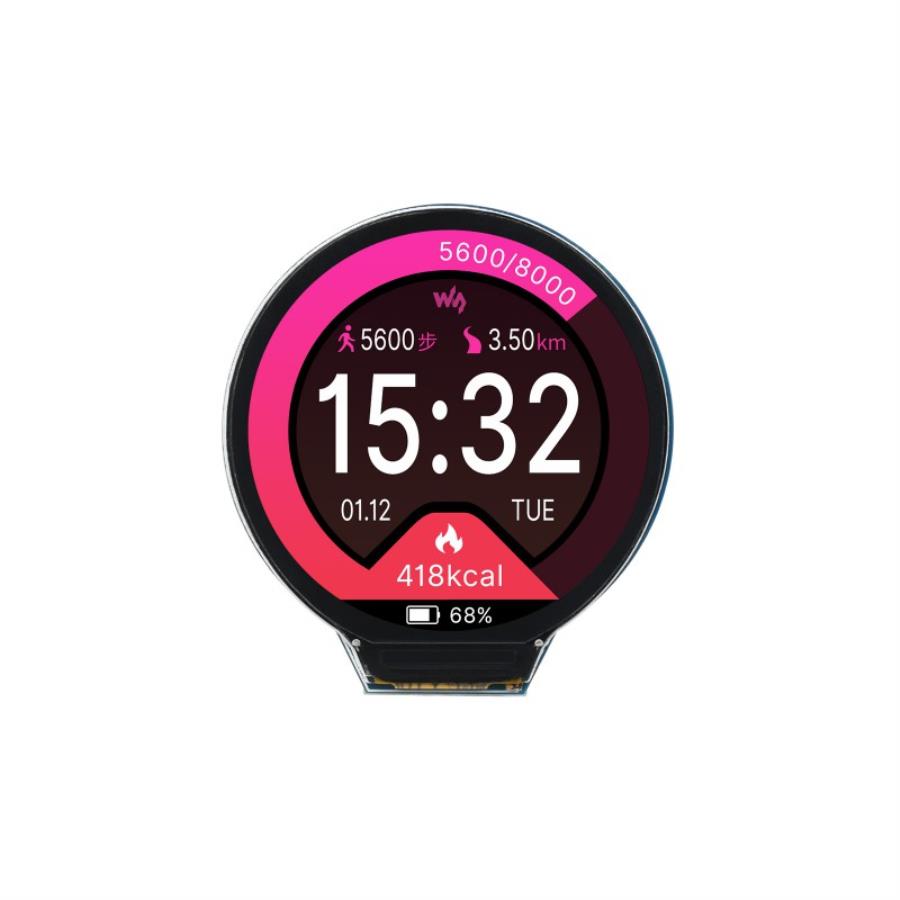 Waveshare RP2040-LCD-1.28 - Module avec microcontrôleur, LCD rond 1,28”, accéléromètre et gyroscope