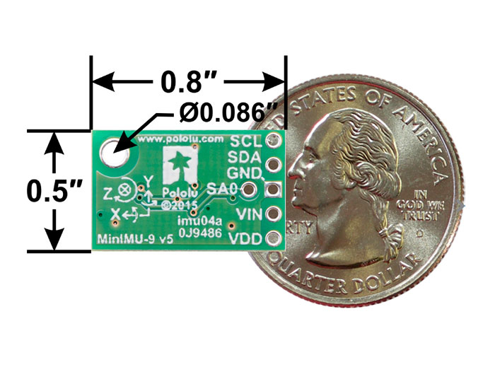 Pololu 2738 - MinIMU-9 v5 - LSM6DS33 LIS3MDL