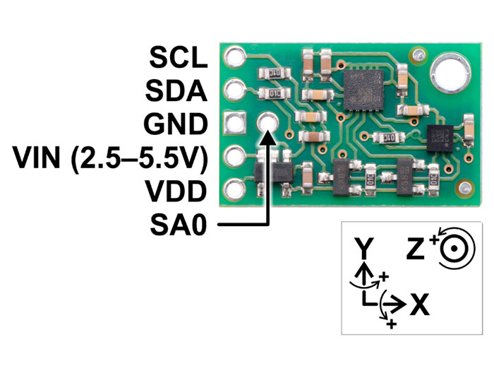 Pololu 2738 - MinIMU-9 v5 - LSM6DS33 LIS3MDL