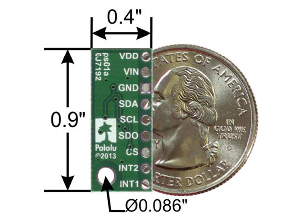 Pololu 2126 - Capteur Haute Précision pression baromètre altimètre - LPS331AP