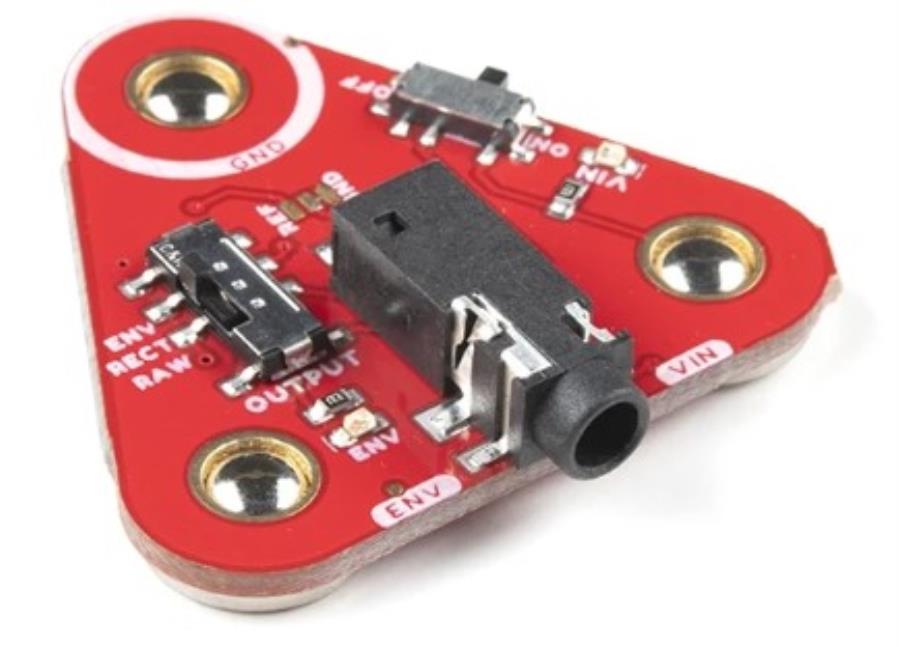Sparkfun MyoWare 2.0 Link Shield - Conexión sensor MyoWare® 2.0 a Arduino vía cable TRS a TRS - DEV-18425