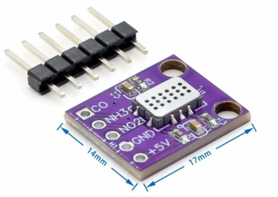 Capteur de Gaz MiCS-6814 pour CO NO2 NH3 C2H5OH H2 CH4 C3H8 et C4H10