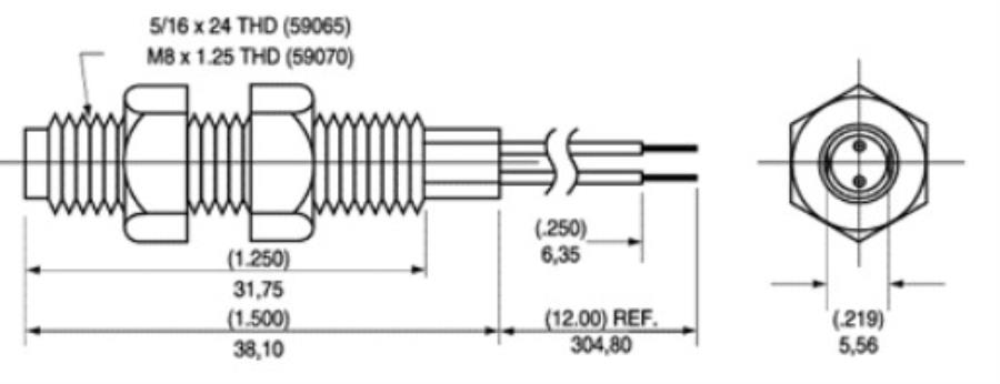 LITTELFUSE 59070-010 - Capteur de Proximité Reed NO 500 mA - M8 x 1,25 - 3,81 à 20,32 mm