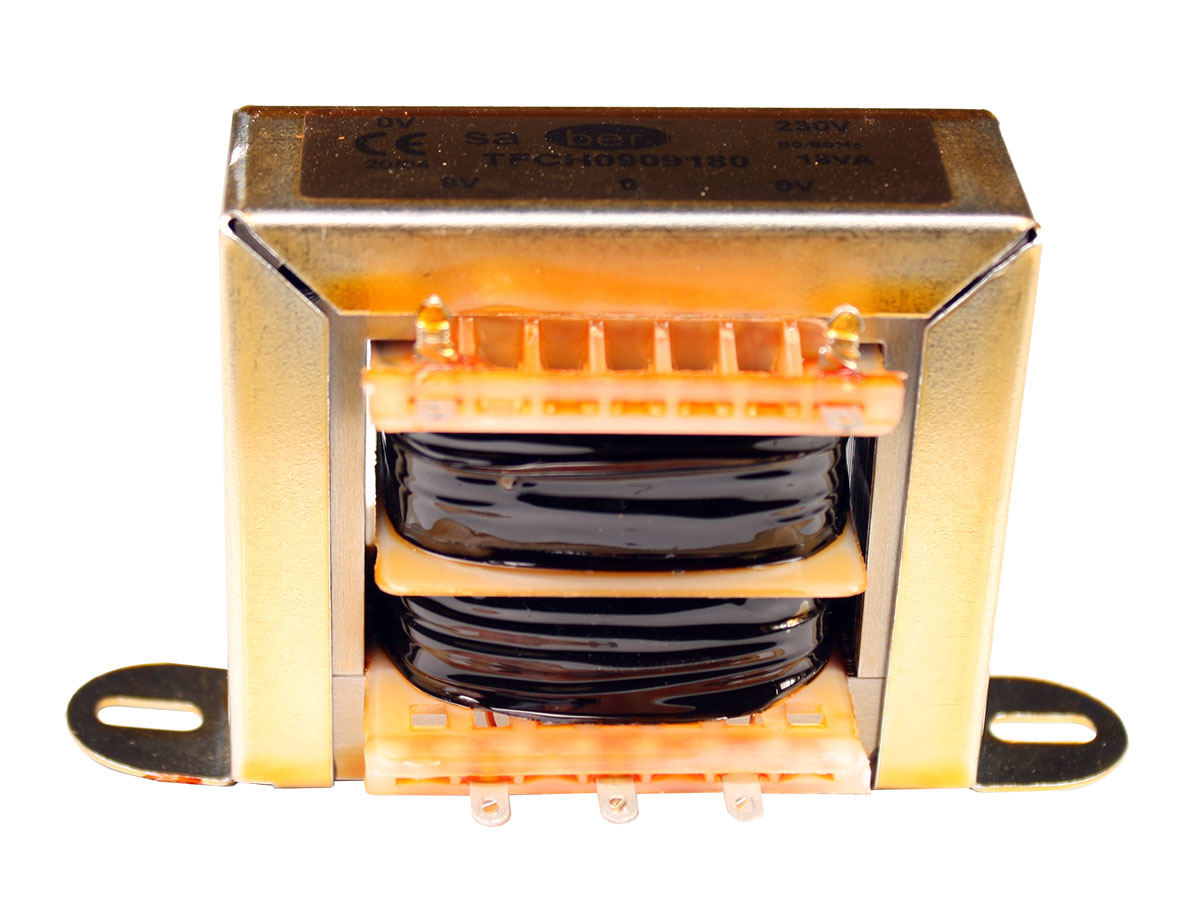 Transformador Chasis Abierto - 9 V + 9 V - 18 VA - 2 x 1,00 A