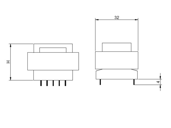 Transformador Chasis Abierto - 6 V - 3,0 VA - 500 mA - HR-C3814050-00