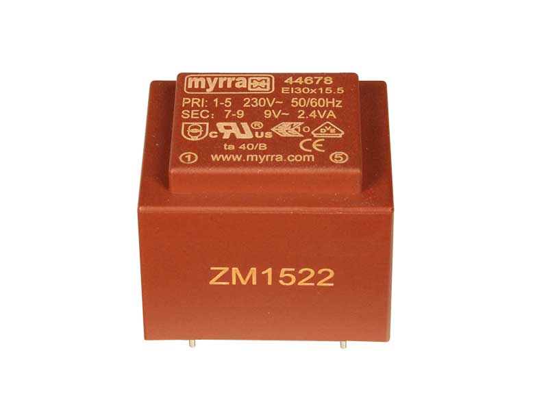 Transformador Encapsulado - 9 V - 2,4 VA - 266 mA - E3016004