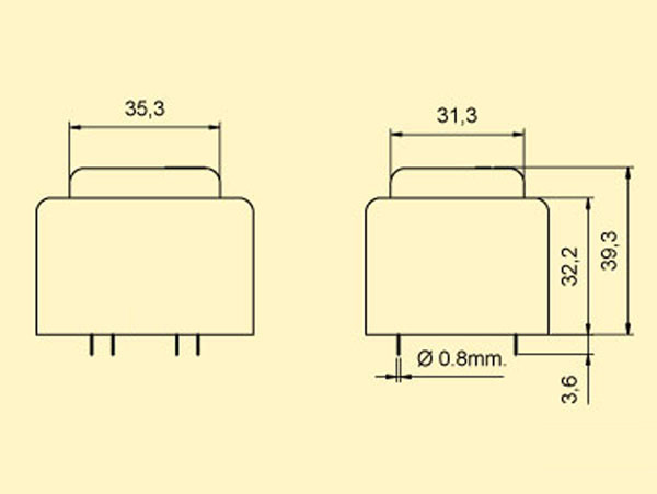 Transformador Encapsulado - 7,5 V - 12 VA- 1,60 A
