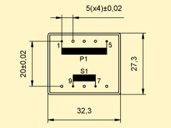 Transformador Encapsulado - 7,5 V - 2,4 VA - 320 mA - HR-E3016002-00