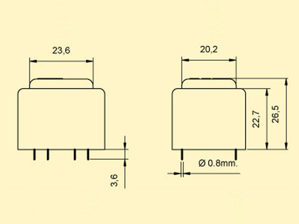 Transformador Encapsulado - 24 V - 2,4 VA - 100 mA