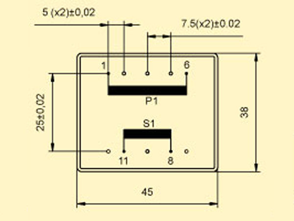 Transformador Encapsulado - 7,5 V - 5 VA - 666 mA - E4215002