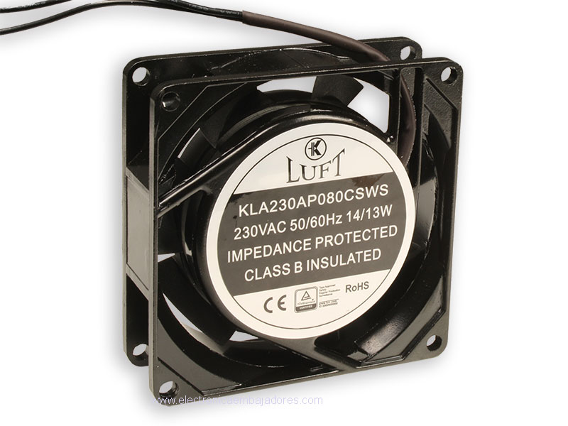 Luft KLA230AP080CSWS - Ventilador Axial Casquillo 80 x 80 x 25 mm - 230 Vca