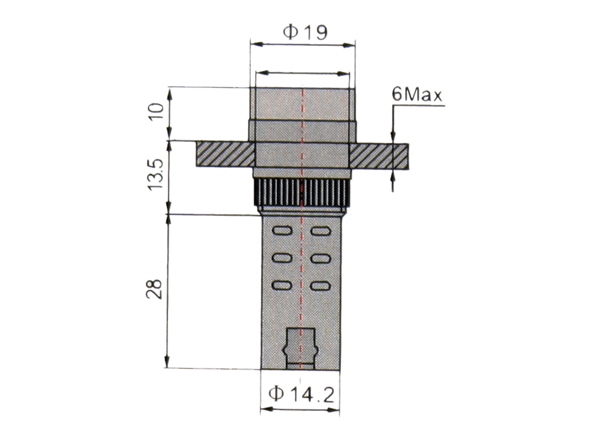 SWITCHTRONIX - Besouro Piezoelétrico Intermitente e Indicador de Ø16 mm - 24 Vca/Vcc