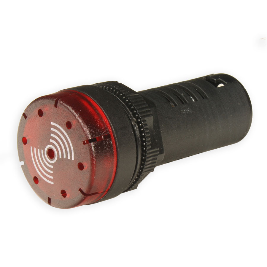 SWITCHTRONIX - Besouro Piezoelétrico Intermitente e Indicador de Ø22 mm - 24 Vca/Vcc