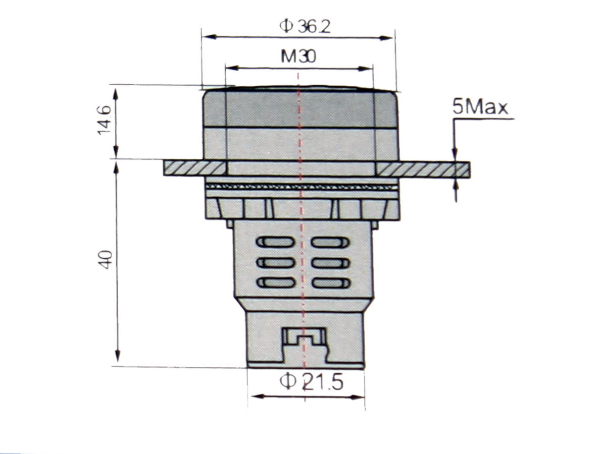 SWITCHTRONIX - Besouro Piezoelétrico Intermitente de Ø30 mm - 24 Vca/Vcc