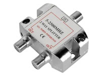 F Splitter Connector, 1 Input and 2 Outputs