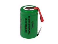 Bateria NiMH 1,2 V - 1000 mAh - ½ A com Pinos