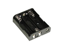 Battery Holder for 3 AA Batteries with Terminals