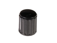 Velleman KN146BS - Botón de Mando 6 mm Negro con Raya Blanca - 14 mm Diámetro