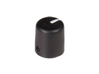 Repro - 6 mm Black Control Knob - 14 mm Diameter - 214/0201