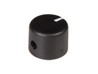 Repro - 6 mm Black Control Knob - 20 mm Diameter - 220/0201