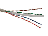 Cat. 6 UTP Rigid Round Cable, 4 Pair