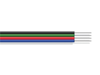 Emelec Q-10/420 - Câble Nappe, Pass 2,20 mm - 4 Conducteurs - 0,5 mm - 1 m - Rouge, Vert, Bleu, Noir