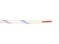 Câble Unipolaire Multibrins Fibre de Verre 1 mm - Blanc-Bleu
