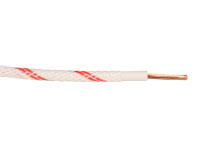 Câble Unipolaire Multibrins Fibre de Verre 1 mm - Blanc-Rouge - 1X1FVBLRO