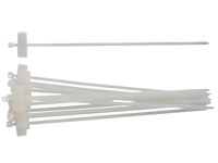 Brida Cadeneta Blanca con Etiqueta 100 mm Blanca - 100 Uds.