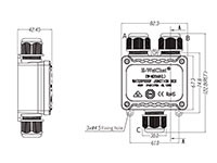 Caja de Conexiónes Estanca 3 Vías - IP68 - Resistente al Agua - 123 x 61 x 43 mm