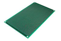 Fiberglass Stripboard with Interrupted Track Lines 90 x 150 mm - Two-Sided & Metallic Holes