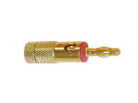 4 mm - gold Banana Male Plug - Red - 161.0396R.11
