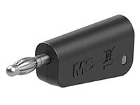 Stäubli LM-4N-30 - 4mm Stackable Banana Plug - 1.0mm² Cable - Black - 64.1040-21