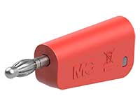 Stäubli LM-4N-30 - Banana Macho Apilable de 4mm - Cable 1.0 mm² - Rojo - 64.1040-22