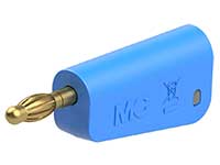Stäubli LM-4A-30 - Fiche Banane Empilable 4mm - Câble 1.0mm² - Bleu - 64.1041-23