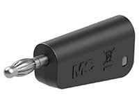 Stäubli LM-4N-39 - 4mm Stackable Banana Plug - 2.5mm² Cable - Black - 64.1044-21