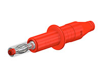 Stäubli X-GL-438 - 4 mm Male Safety Banana - Red - 66.9584-22